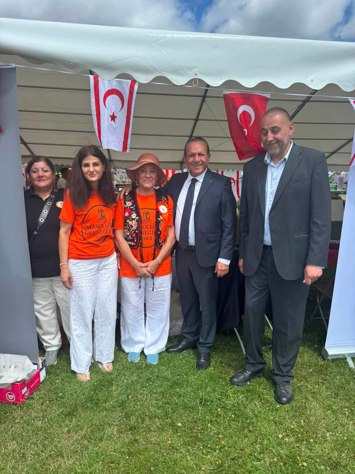 Committee and volunteers at our festival marquee